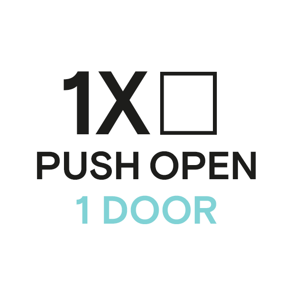 Push open -sarja 1 oven ovelliseen kaappiin