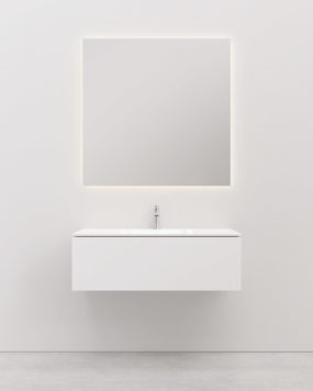 Vanity unit with basin 100 cm LEILI white 1 Drawer
