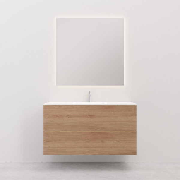 Vanity unit with basin 120 cm LEILI white 2 Drawers