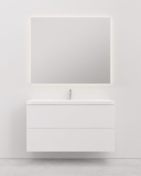 Vanity Unit With Basin Soilu S 120 cm white - 2 Drawers