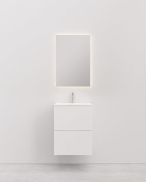 Vanity unit with basin 50 cm KITKA white 2 Drawers