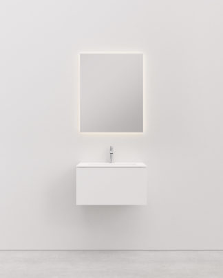 Vanity unit with basin 60 cm KITKA white 1 Drawer