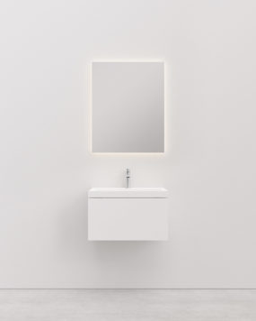 Vanity unit with basin 60 cm SOILU white 1 Drawer