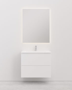 Vanity Unit With Basin Soilu S 80 cm white - 2 Drawers