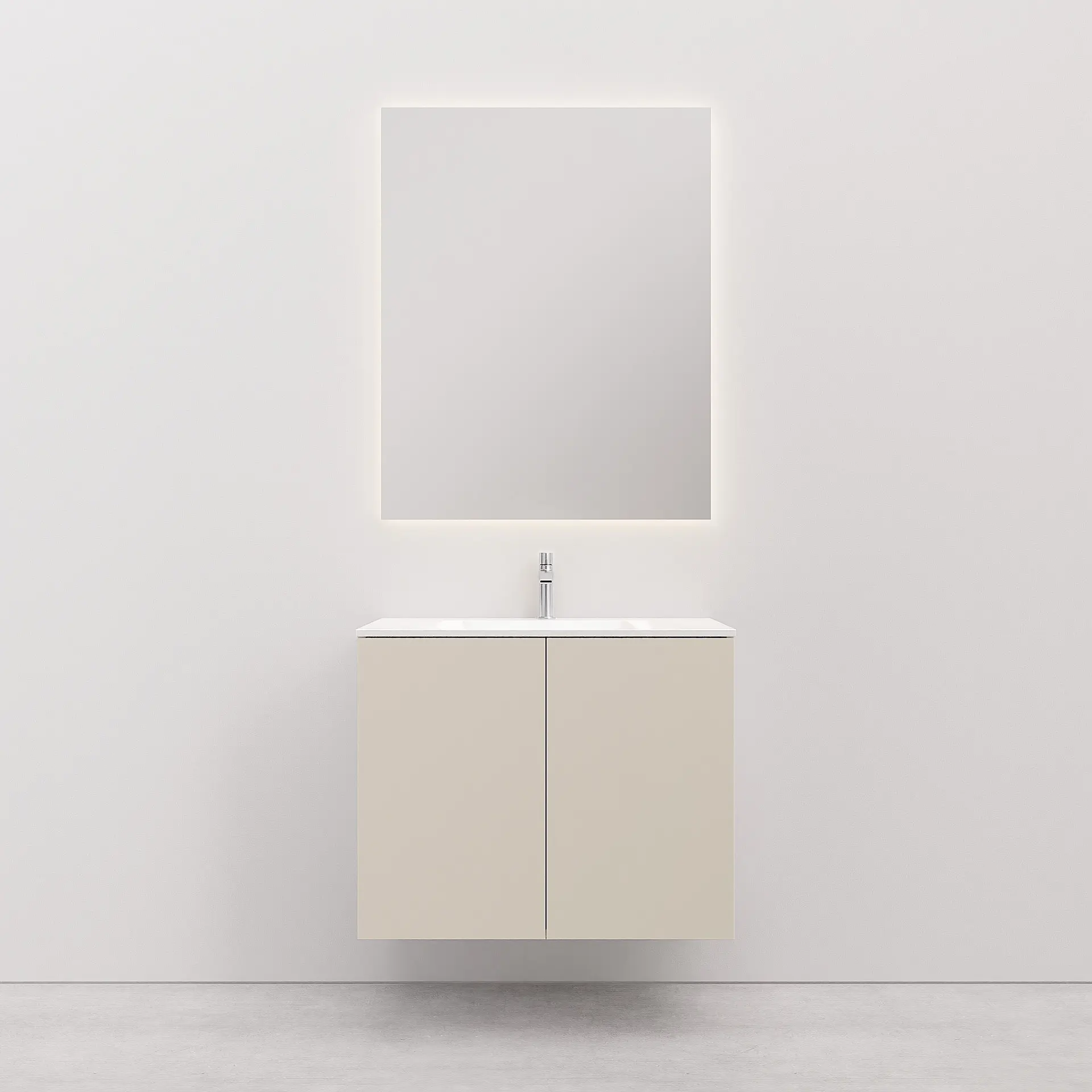 Vanity unit with basin 80 cm Leili L Sand with doors