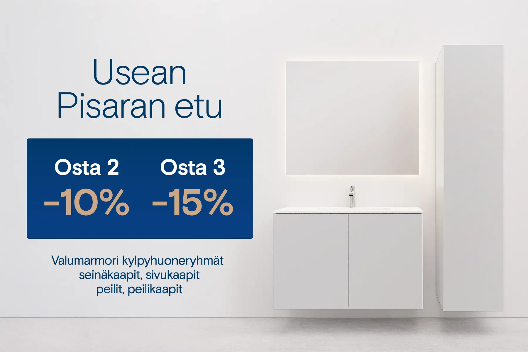 Usean Pisaran etu - kylpyhuone kerralla kuntoon Usean Pisaran etu - kylpyhuone kerralla kuntoon